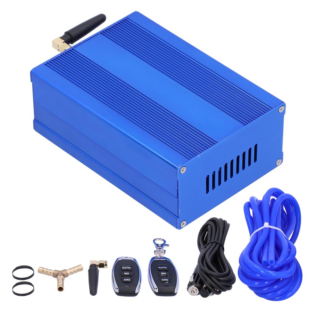 Kit valvola di scarico auto con telecomando elettrico, dispositivo di controllo del vuoto, componenti automobilistici blu