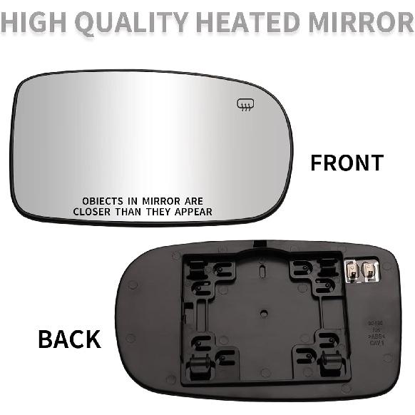 Passenger Side Mirror Replacement For 2011-2017 Chrysler 200, 2012- Chrysler 300, 2011- Dodge Charger, 2012- Dodge Challenger Mirrors Glass - Convex