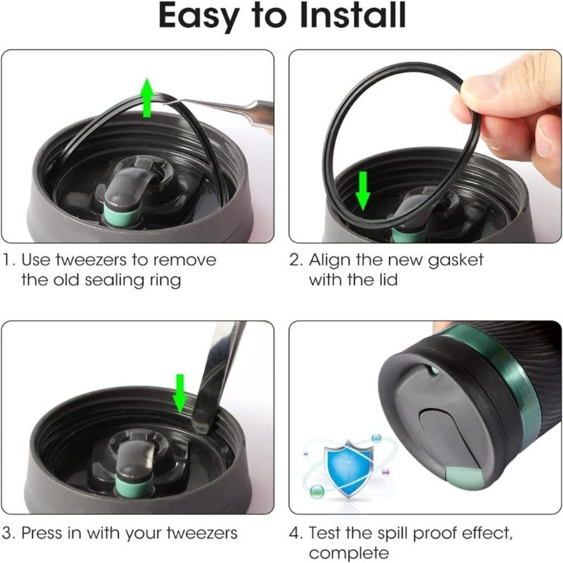 6pcs O Shaped Seals Lid Gaskets Ring Replacement Silicone Lid Seals for 16 & 20oz ContigoMug Travel Mug Accessories