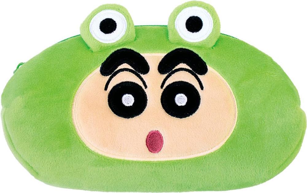 Factory Crayon Plush Face Pen Pouch Frog T's Shin-chan KS-5543768KA
