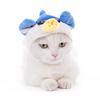 Kitten Cartoon Animal Shaped Soft Cute Cat Headgear Dog Cross Tied Wear Pet Hat