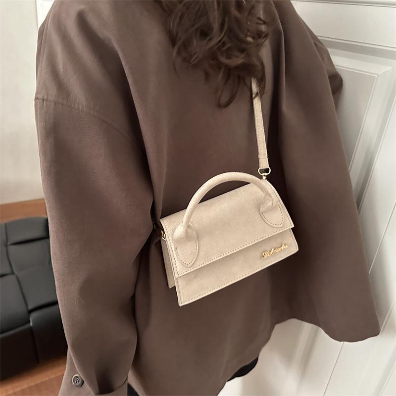 French fashion simple casual high-end shoulder messenger bag women's 2025 four seasons new fashion versatile small square bag
