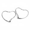 Great TIFFANY&Co. Pierce Open Heart Large Pierce Hoop Silver AG925 Women Used