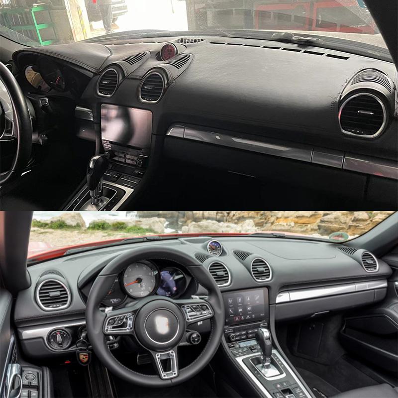 Pentru Porsche 718 BOXSTER 982 Dashmat Capac tablou de bord Izolație panou de instrumente Protecție solară Ornamente de protecție