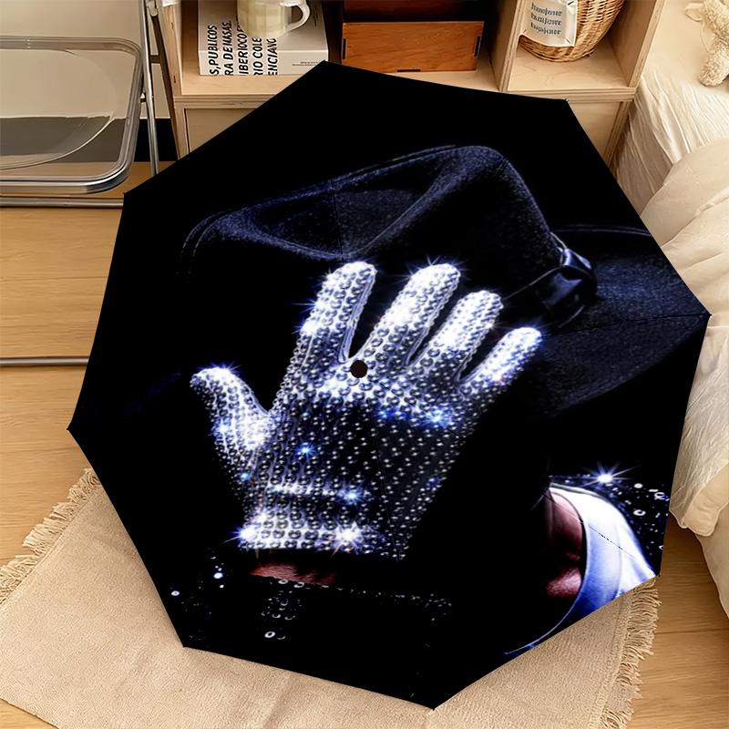 1PC Michael Jackson Automatic Umbrella - Suitable Travel Outdoor Portable Umbrella Birthday Gift Daily Essentials