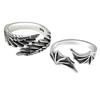 Vintage Angel And Devil Wing Couple Rings Personalized Open Design Matching Bands For Men And Women Jewelry