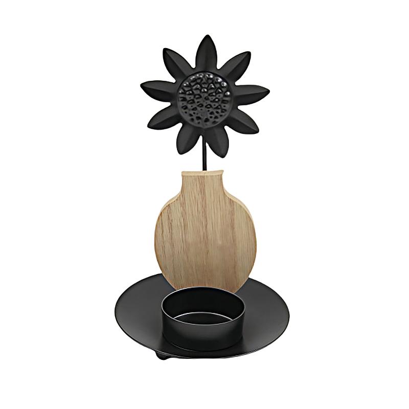 

1PC Gift Ambience Iron Art Decorative Candlestick Desktop Handicrafts Chic Candle Holder Ornaments Wood Halloween 12 Styles