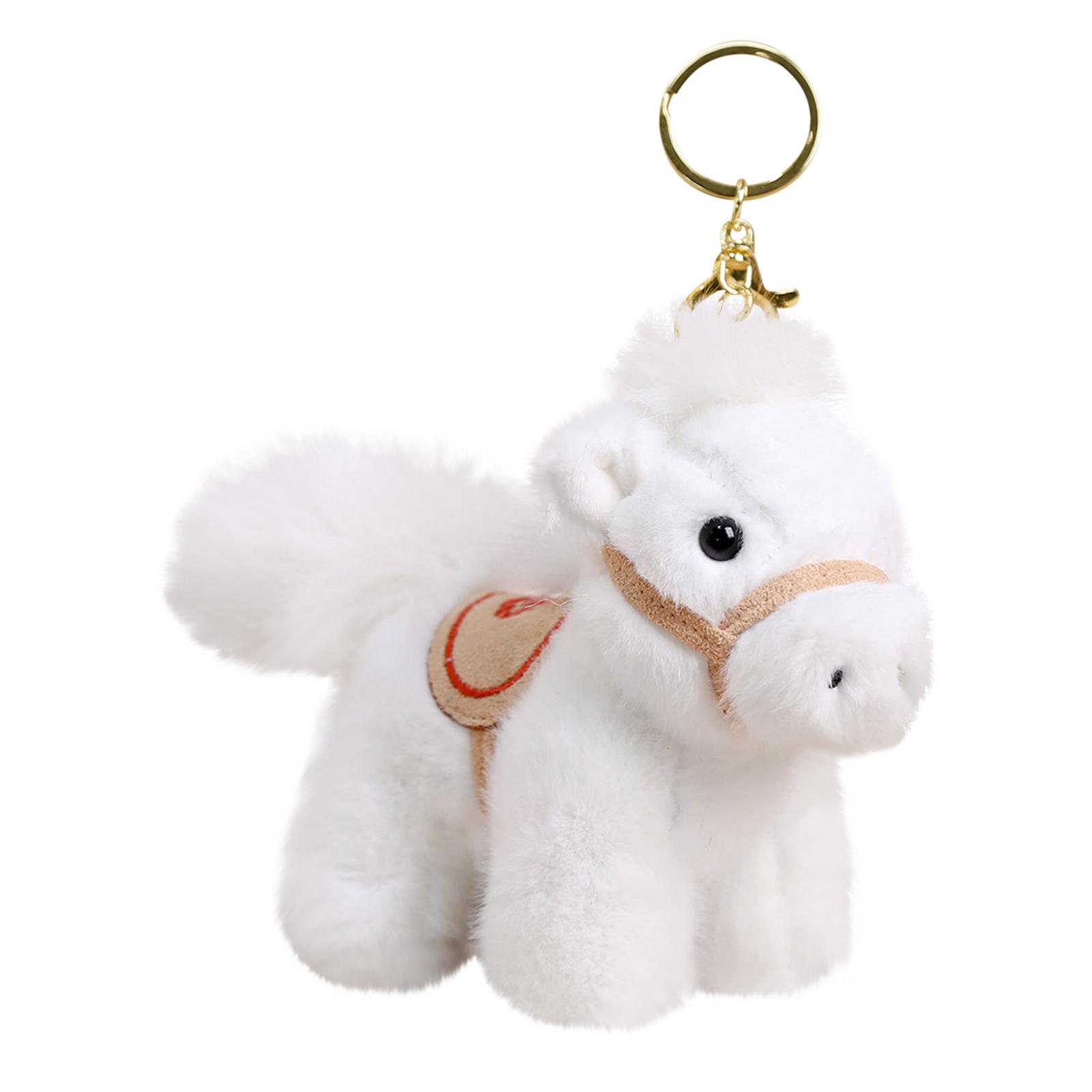

Horse Plush Keychain, Compact And Portable, 14cm, Cute Animal Purse Charm, Plush Bag Pendant, Versatile Decoration One Size білий
