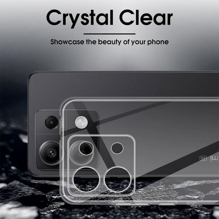 Coque et Verres Trempés - E.F.CONNECTION - Pour Xiaomi Redmi Note 13 5G - Protection Antichoc - Silicone - Transparent
