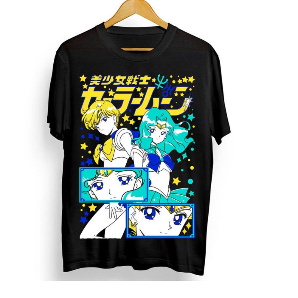Tričko Sailor Moon Anime Unisex Retro Vintage Bavlna Grafický Potisk Oversized Krátký Rukáv Streetwear Hip Hop Ležérní Fitness Nové