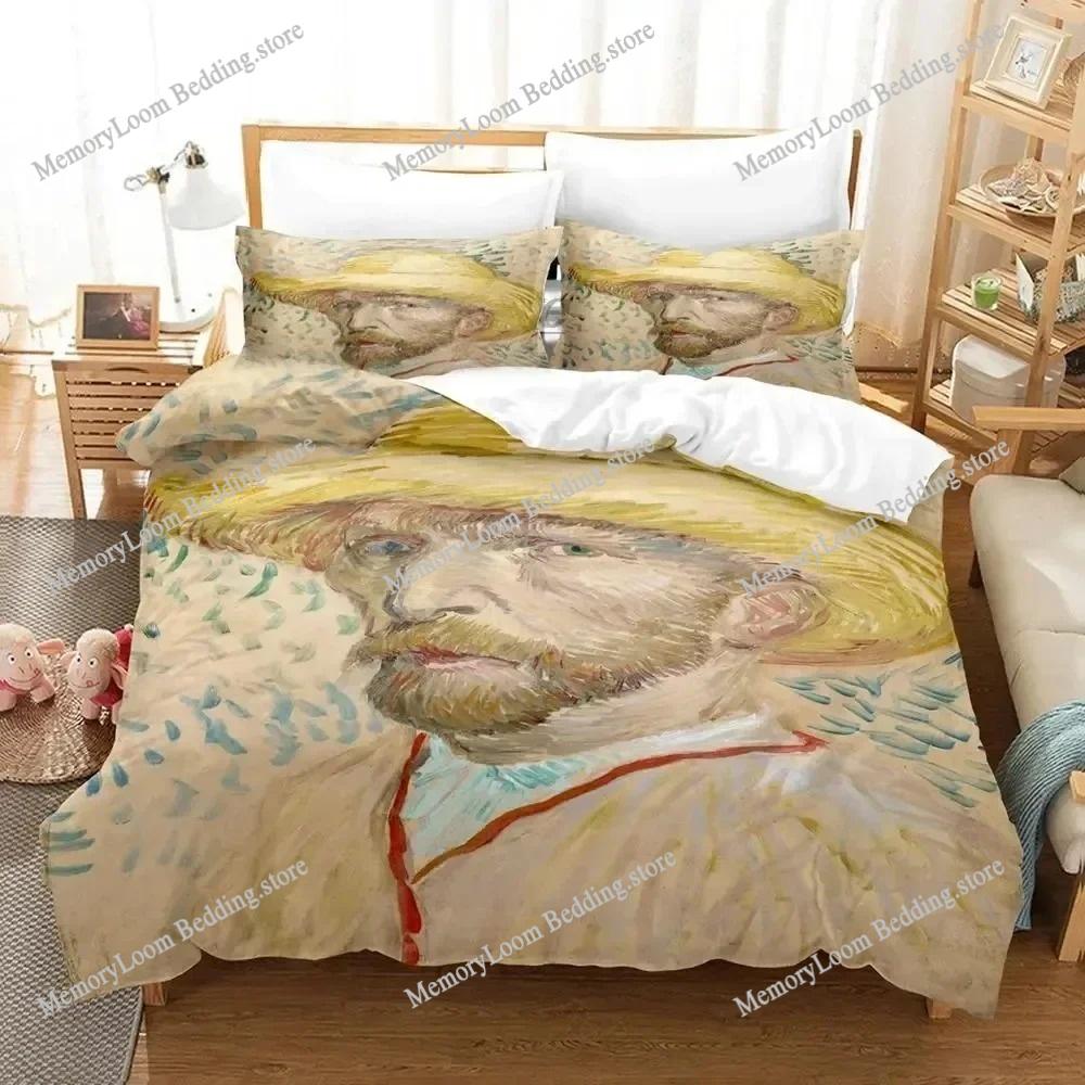 Artwork Unique Van Gogh Bedding Set Queen/King Size Duvet Cover Comforter Soft Cozy Home Textile Set Luxury Gift Bedroom Decor