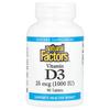 Natural Factors Vitamin D3 25mcg (1000 IU) 90 Tablets
