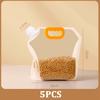 5Pcs Transparent Grain Storage Bags Insect Proof Recyclable Grain Sealed Bag Moisture Proof Fresh Keeping Bags Kitchen Supplies