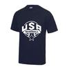 Kids' Baseball Jersey - NPZ - Navy Blue - Three-quarter Sleeves - Breathable - 100% Polyester