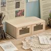 Retro Wooden Desk Organizer and Monitor Stand