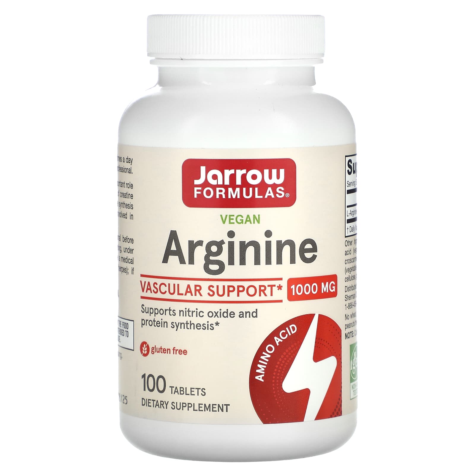 

Vegan Arginine, 1,000Mg, 100 Tablets