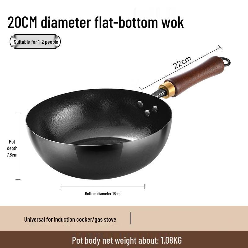 ZISIZ Traditional Cast Iron Wok