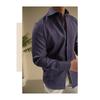 Mens Vintage Slim Fit Long Sleeve Breathable Casual Gentleman Shirt