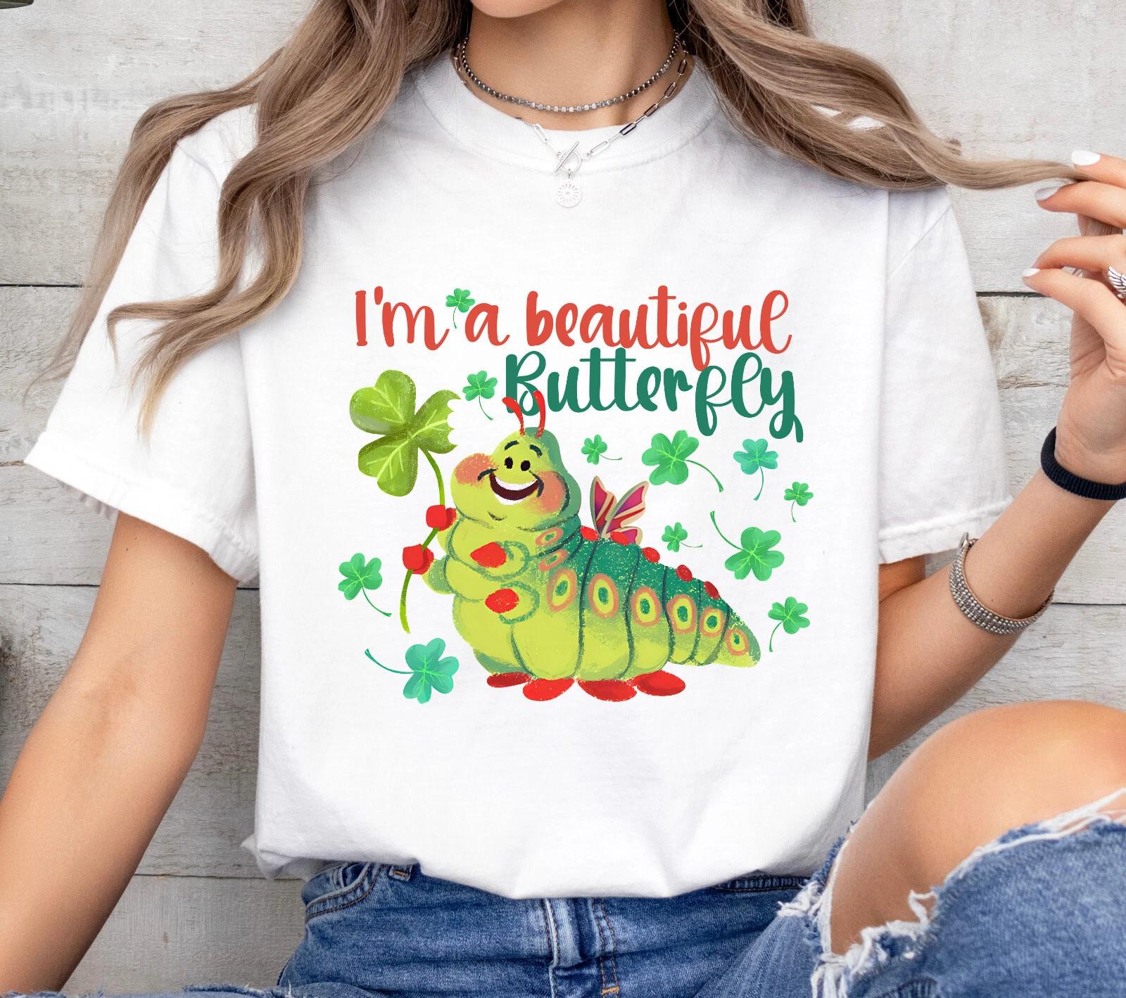 Я Красивая Бабочка Футболка, Милый Гусенок Унисекс Взрослый Детская Футболка L