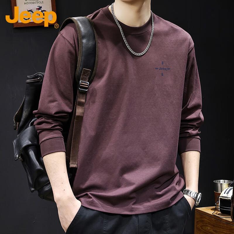 JEEP Men s Long-Sleeve Round Neck T-Shirt XL