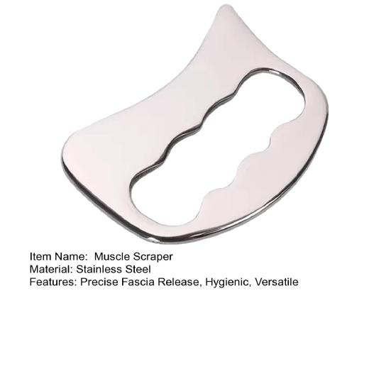 Strumento raschietto per fascia in acciaio inossidabile Gua Sha Massaggiatore per il recupero muscolare e il sollievo dei tendini Strumento ergonomico per il sollievo dall'acido lattico per atleti Ufficio