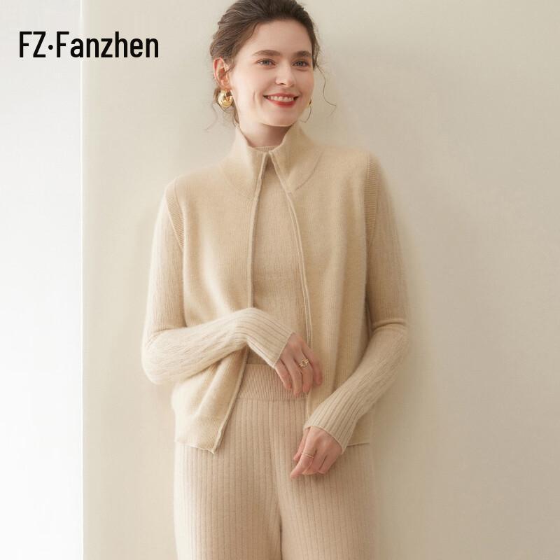 Женский вязаный жилет-кардиган Fanzhen из кашемировой смеси M