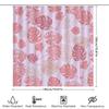 Beautiful Pink Monstera Shower Curtain Decorative Leaf Print In Rose Gold Perfect For Bathrooms Or Living Rooms Easy Installatio