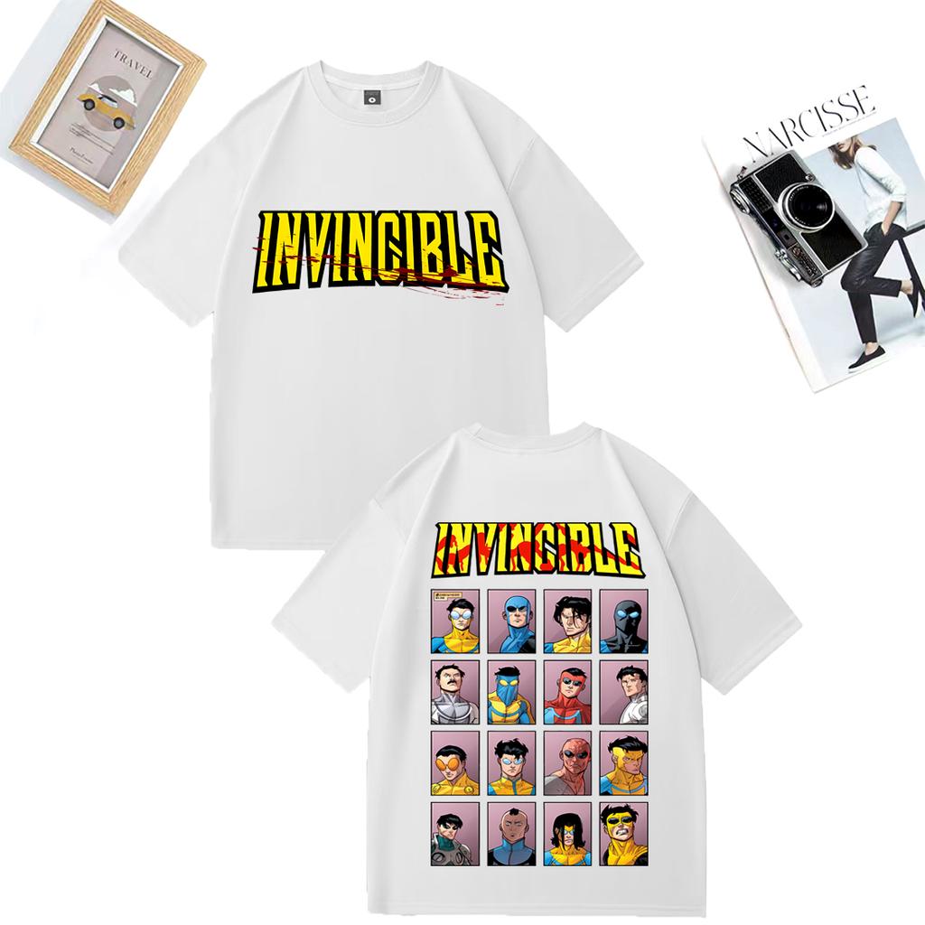 Unisexs and Womens Invincible Mark Superhero TShirt Anime Round Neck Hip Hop Style Casual  Vintage Oversized Cotton TShirts