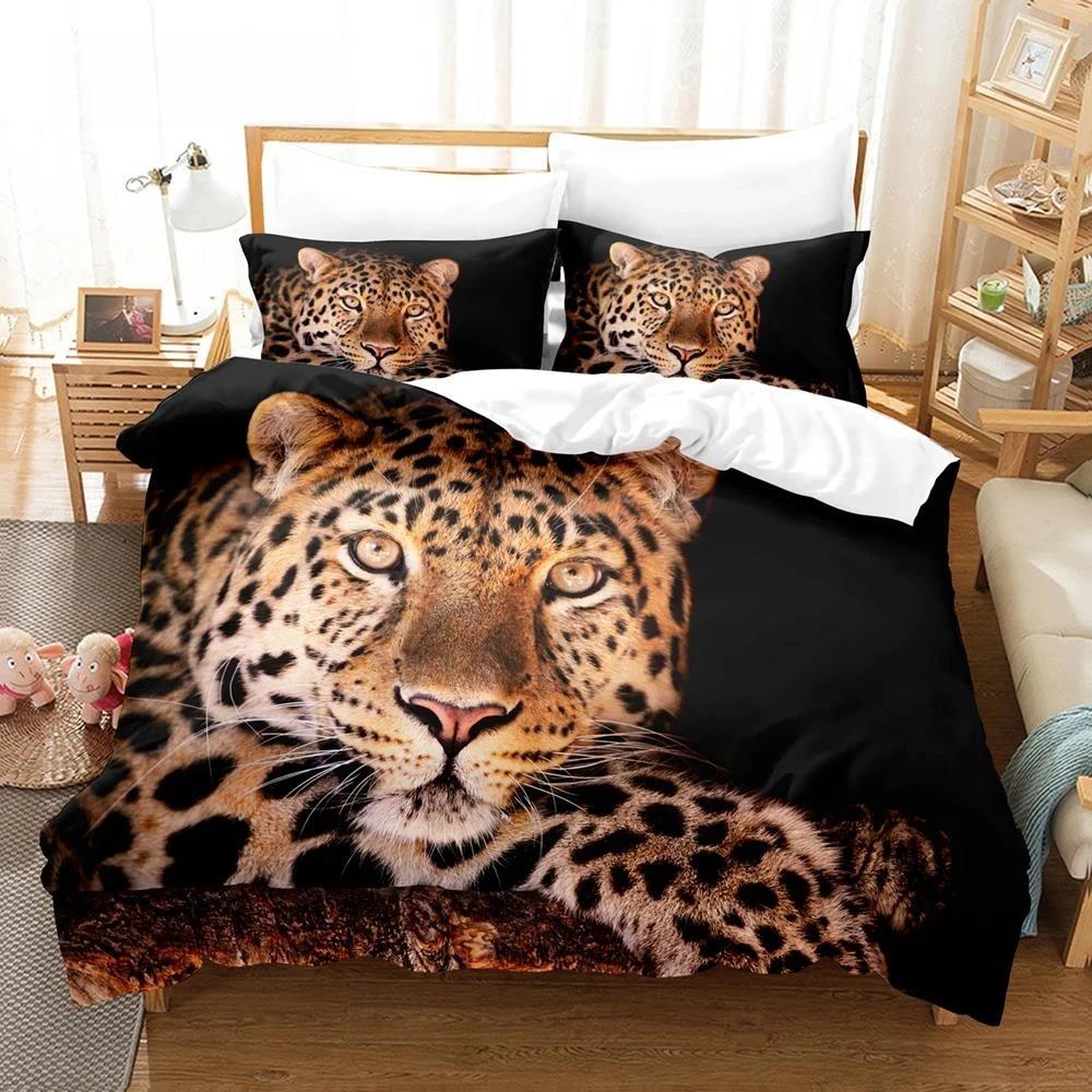 210x210cm Tiger Bedding Set Cotton Winter Duvet Cover Sets Kids,twin Full Queen King Bedroom Set Home Textile Housse De Couette