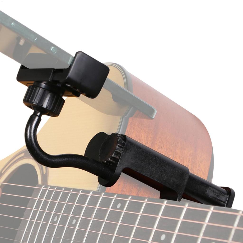Guitar Phone Mount Guitar Stand Phone Holder Smartphone Clip Attachment for Streaming Relaxing Traveling Exercising Watching