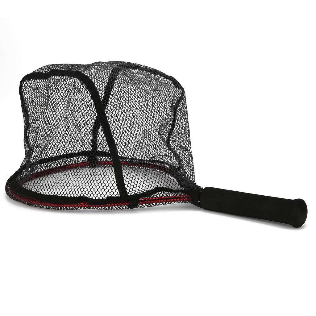 Fishing Net Bag Aluminium Alloy Handheld Diddlenet Lure Portable Small Hand Brailer(red )