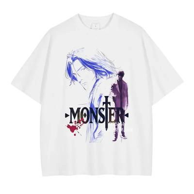 2026 Monster Johan Liebert Graphic Print Tshirt Tenma Naoki Urasawa Exclusive TShirt Casual Cotton Street Harajuku Tee