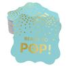 Real Gold Foil Ready To Pop Baby Shower Tags Favor Bracket Shape Hang Pack Of 100 Paper