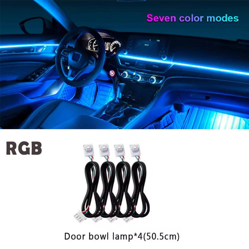 18 in 1 Symphony RGB Atmosphere Lamp Kit Parts Extend Line 20/35/75/110CM Light Strip Main/ Sub Controller storage Light Speaker