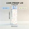 1PC Soft Tiny Floral Seamless Pattern Print 750ml Color Plastic Sports Water Bottle Leakproof Flip Straw Lid Suitable for Sports Office Home Use