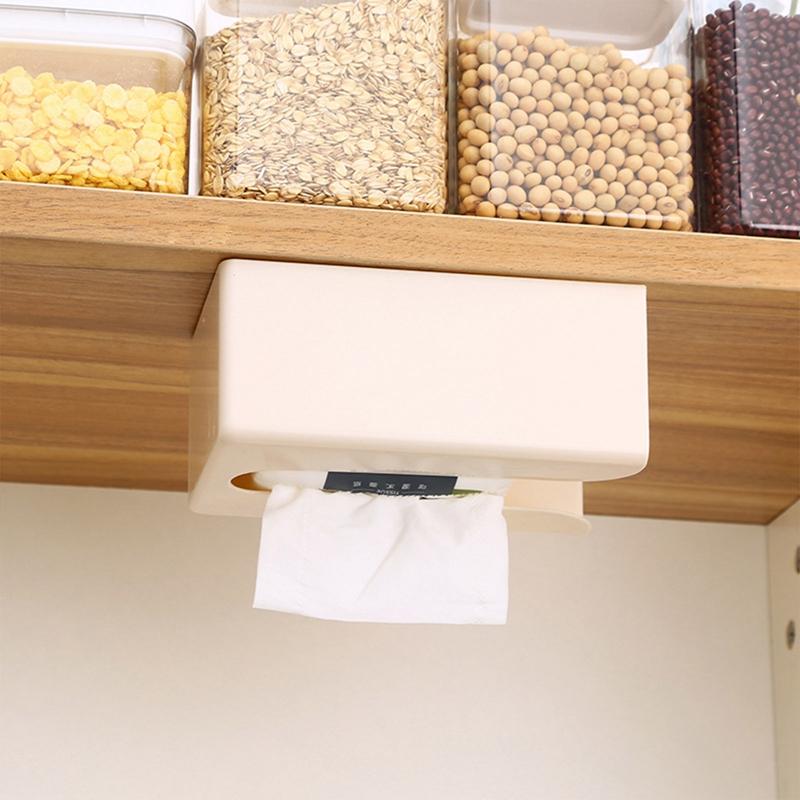 Multipurpose Tissue Box Rectangular Tissue Storage Box Bathroom Wall Mounted Toilet Paper Case Desktop Napkin Box Bathroom Box
