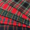 Red and Green Plaid Brushed Polyester Cotton Fabric for Christmas - Shirt, Dress, Tablecloth