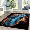 Neon Retro Car Night Drive Floor Mats for Living Room, Bedroom and Room Decoration Are Suitable for Gifts.