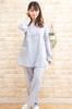 Eye Double Gauze Cotton Pajamas with Front Suitable for Spring and Sizes 15117 K's Women's Long-Sleeved, Skin-Friendly 100% Opening, Autumn,