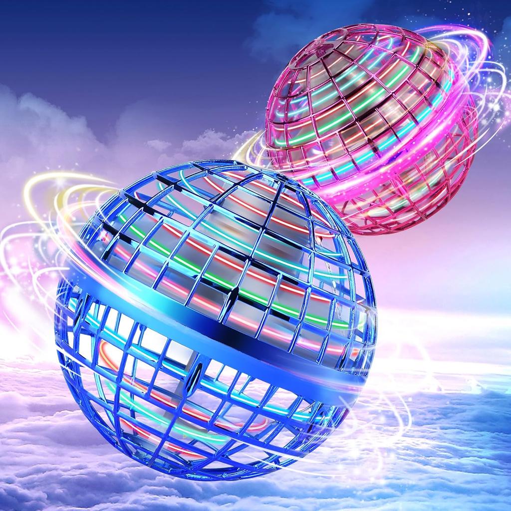 Galaxy Ball 2024 Upgraded, 2Pack Hand-Controlled Flying Orb Ball Toy, Boomerang Ball Fly Fidget Spinner for Kids, Cosmic Globe 360°Rotating Spinning