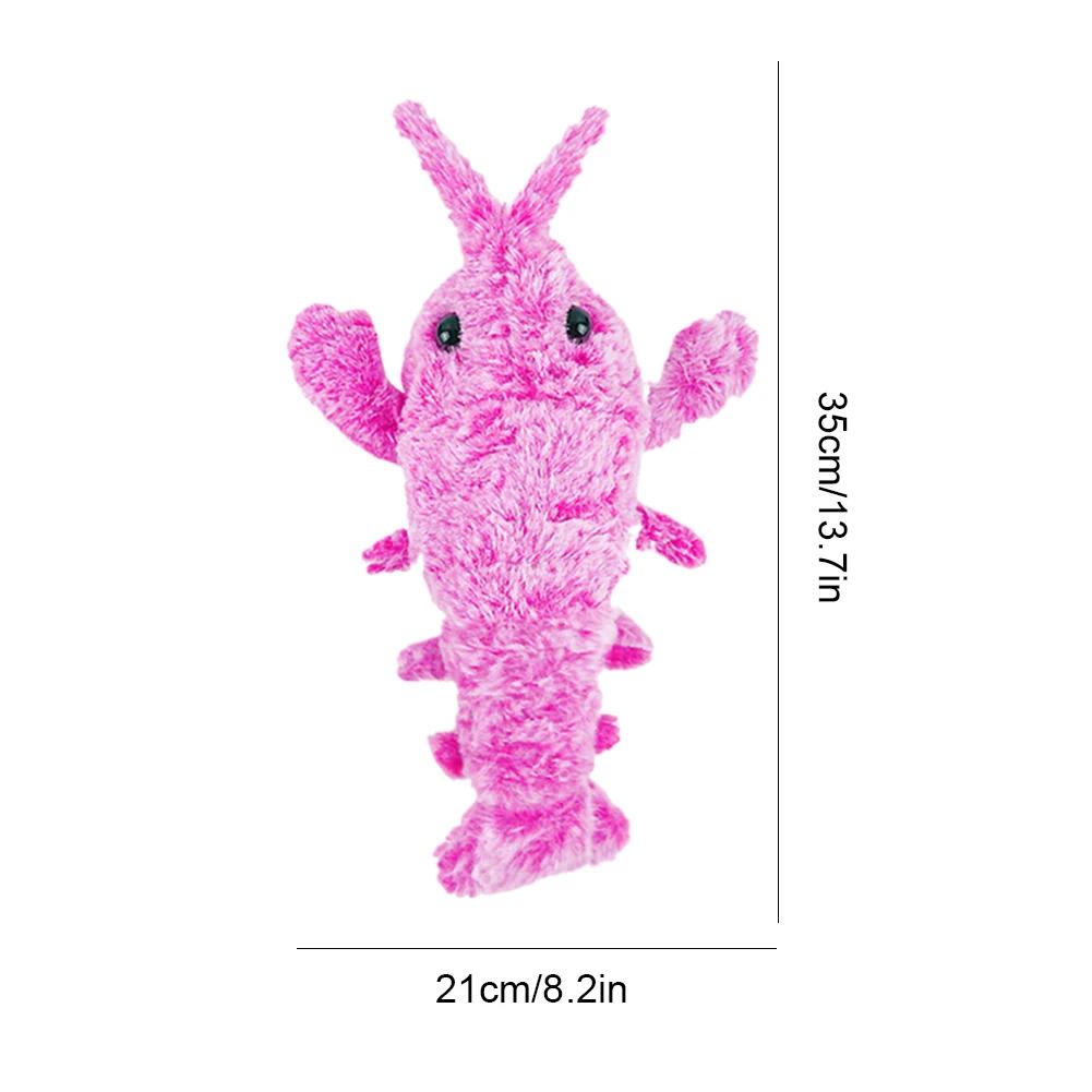 USB Charging Simulation Lobster Pet Toy Cute Plush Lobster Cat Toy Washable Electric Dancing Lobster Toy for Cats Toys