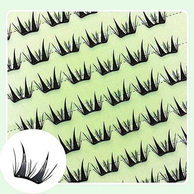 LuxeFlutter - Накладные ресницы-пучки с шипами, без клея
