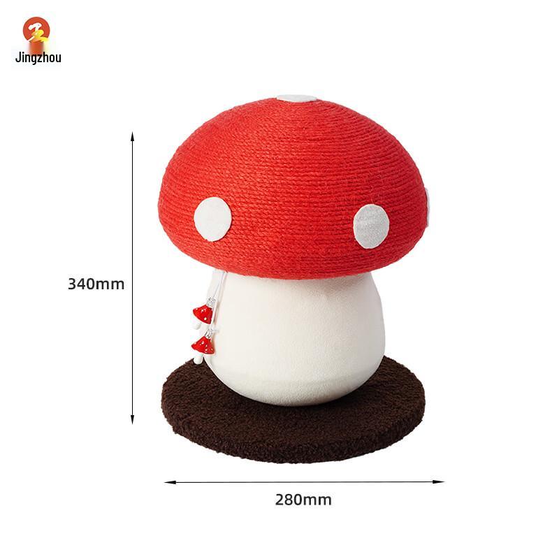 Mushroom Cat Scratching Post & Toy One Size