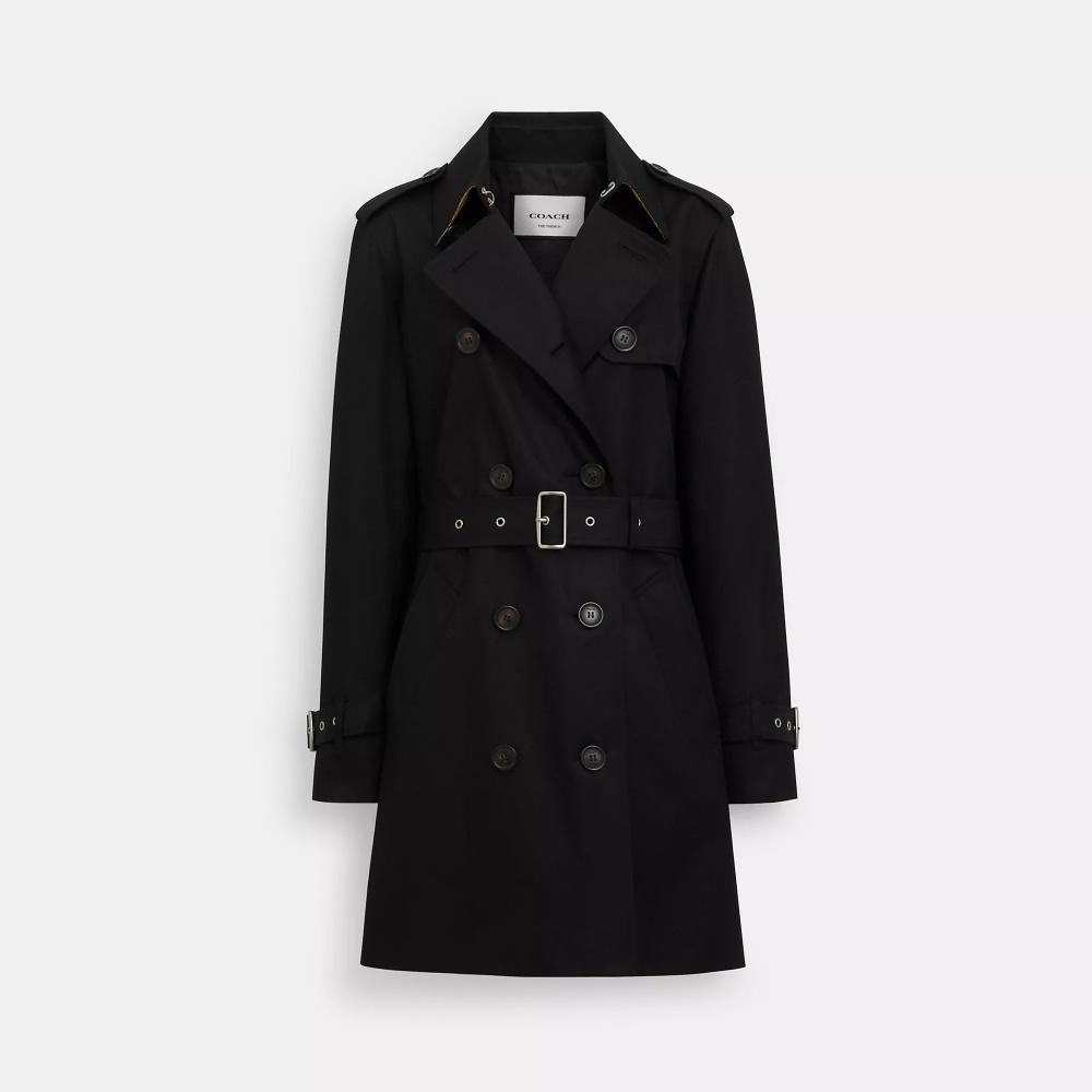

Тренч Coach Solid Mid черный