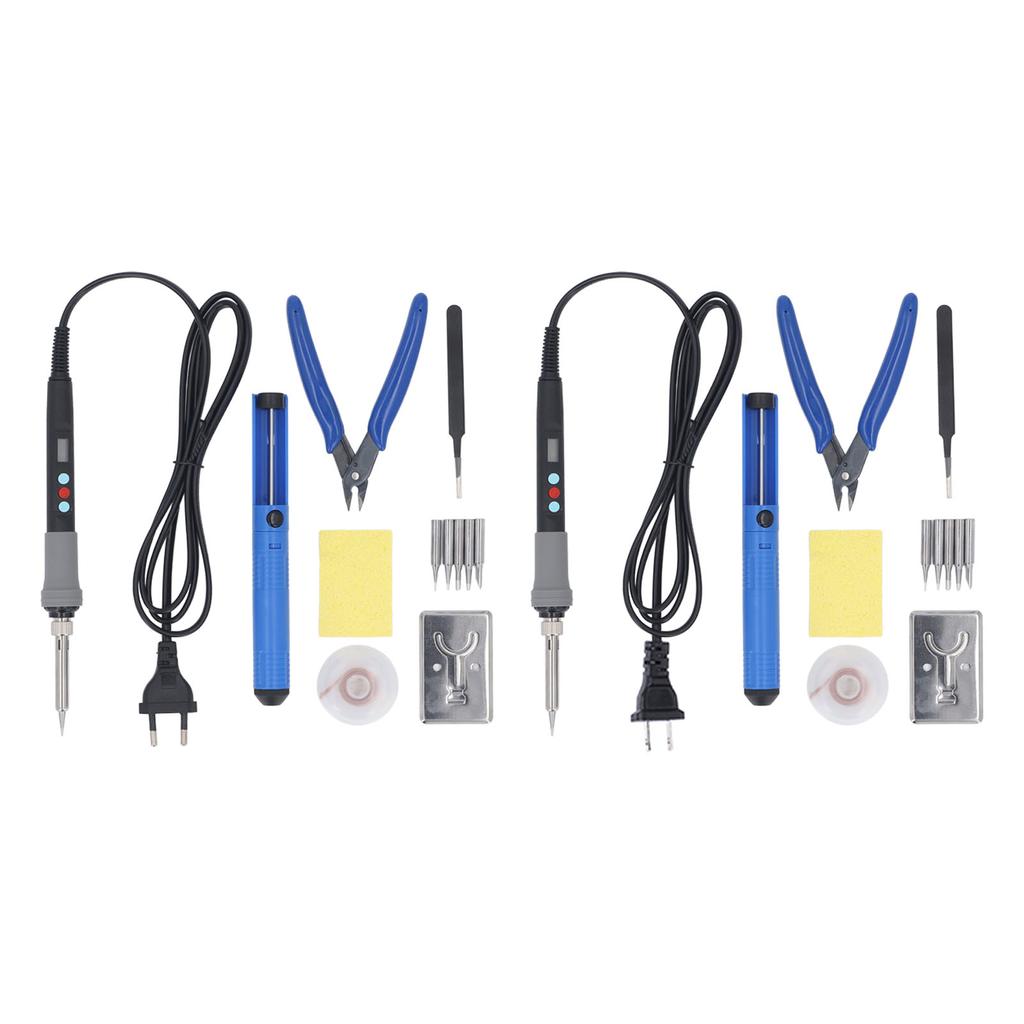 90W Soldering Iron Kit Ceramic Core Fast Heating Adjustable LCD Digital Soldering Iron with Tips Sol