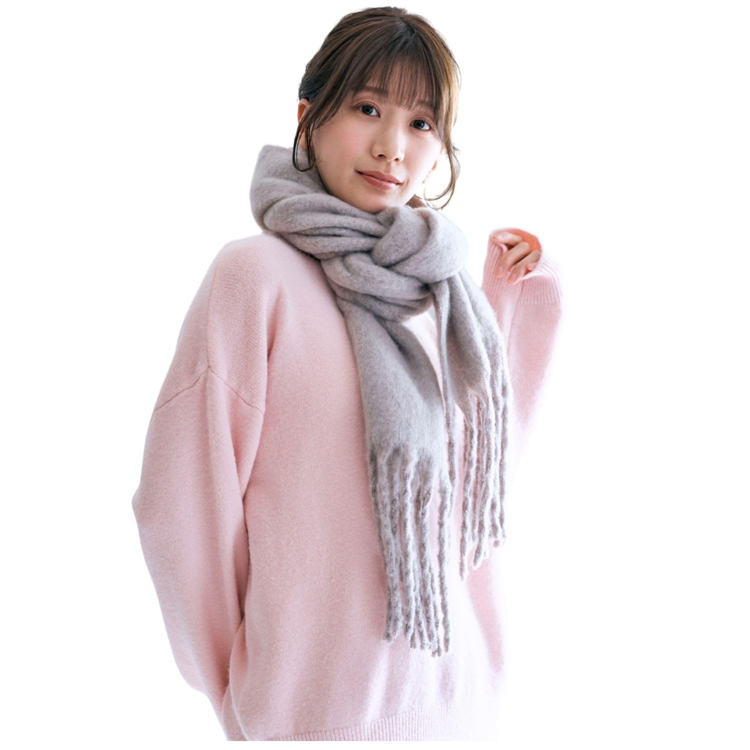 

Moonbat estaa Volume Light 60280 (Esta) Web-Exclusive Scarf, Plain, Gray,