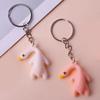 Funny Goose Keychain Roast Duck Rope Keyring Backpack Car Ultraviolet Color Change White Key Chain Keychain Accessories