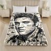 Elvis Presley Print Flannel Blanket Cozy Warm Plush Throw Blanket For Bed Sofa Couch Indoor Household Use