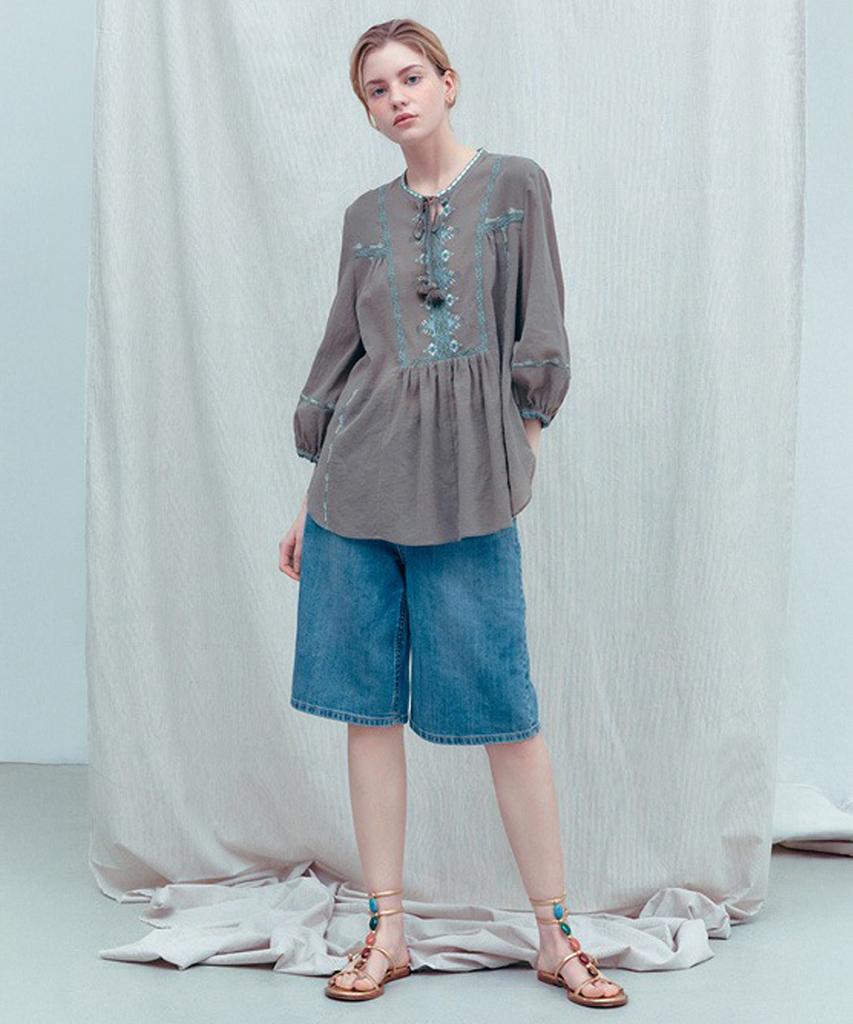 Leogkibeulaendeu Denim Bermuda Shorts Indigo