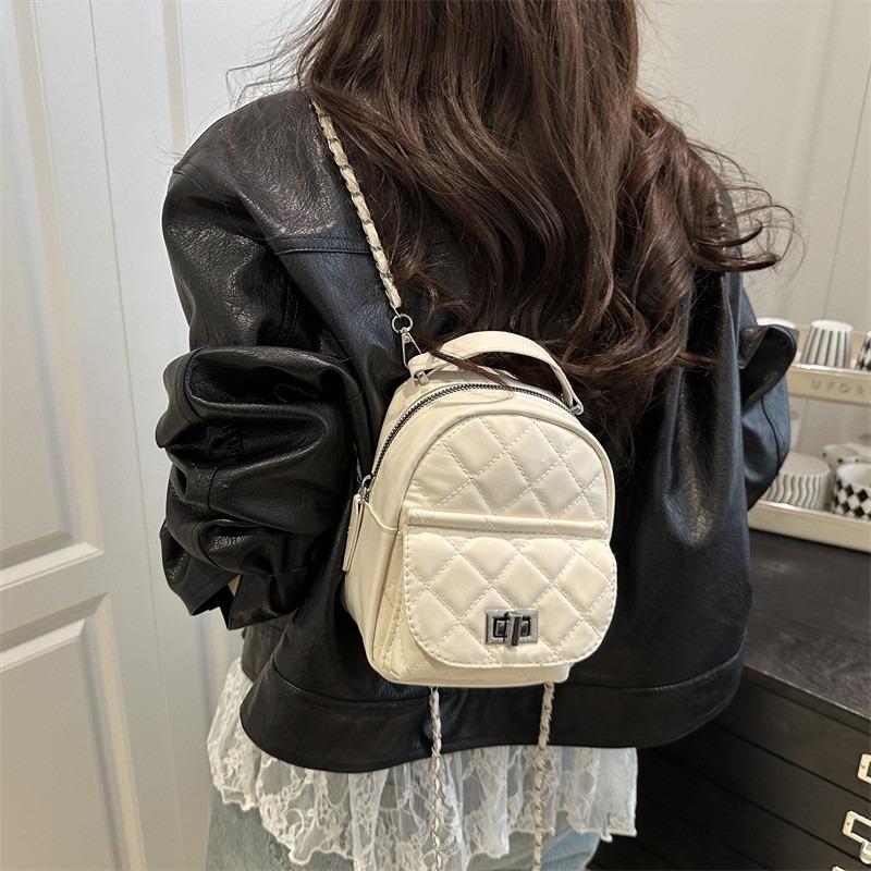Beautiful Exquisite Backpack Summer New Fashion Simple Solid Color Backpack Shoulder Messenger Bag Women